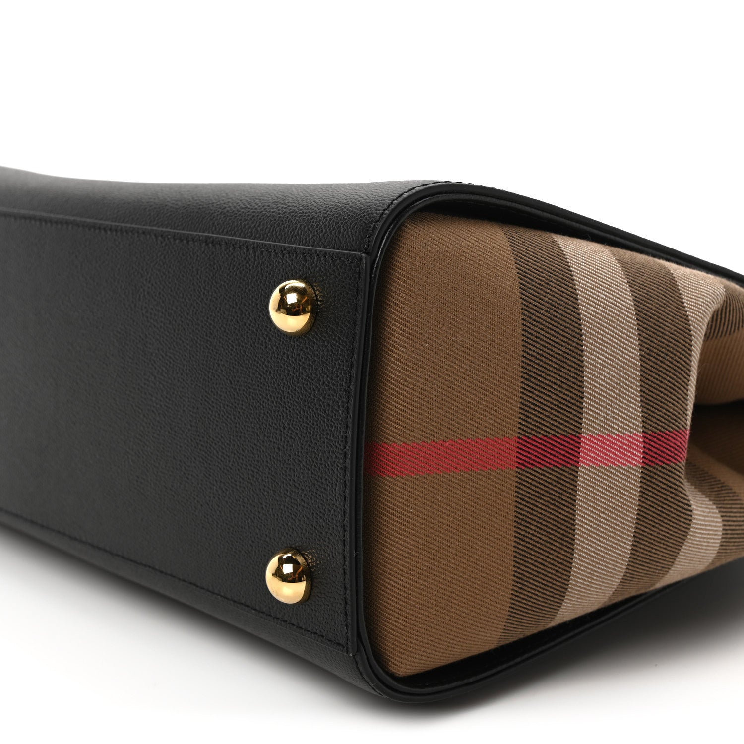 Burberry Calfskin Mega Check Small Banwell Tote Black 10 of 10