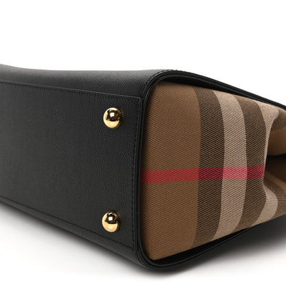Burberry Calfskin Mega Check Small Banwell Tote Black 10 of 10