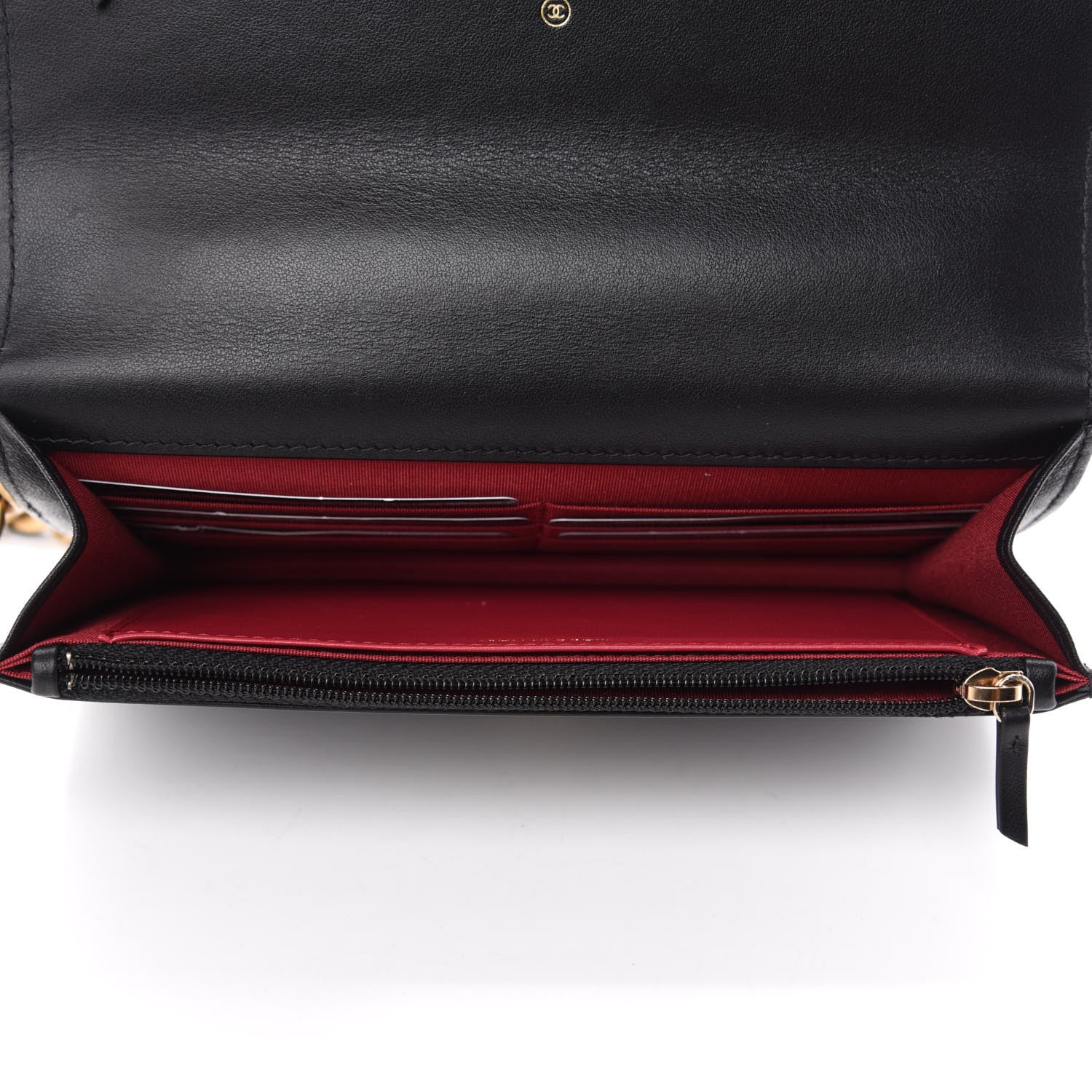 Chanel Shiny Goatskin Quilted Chanel 19 Wallet On Chain WOC Black 5 of 12