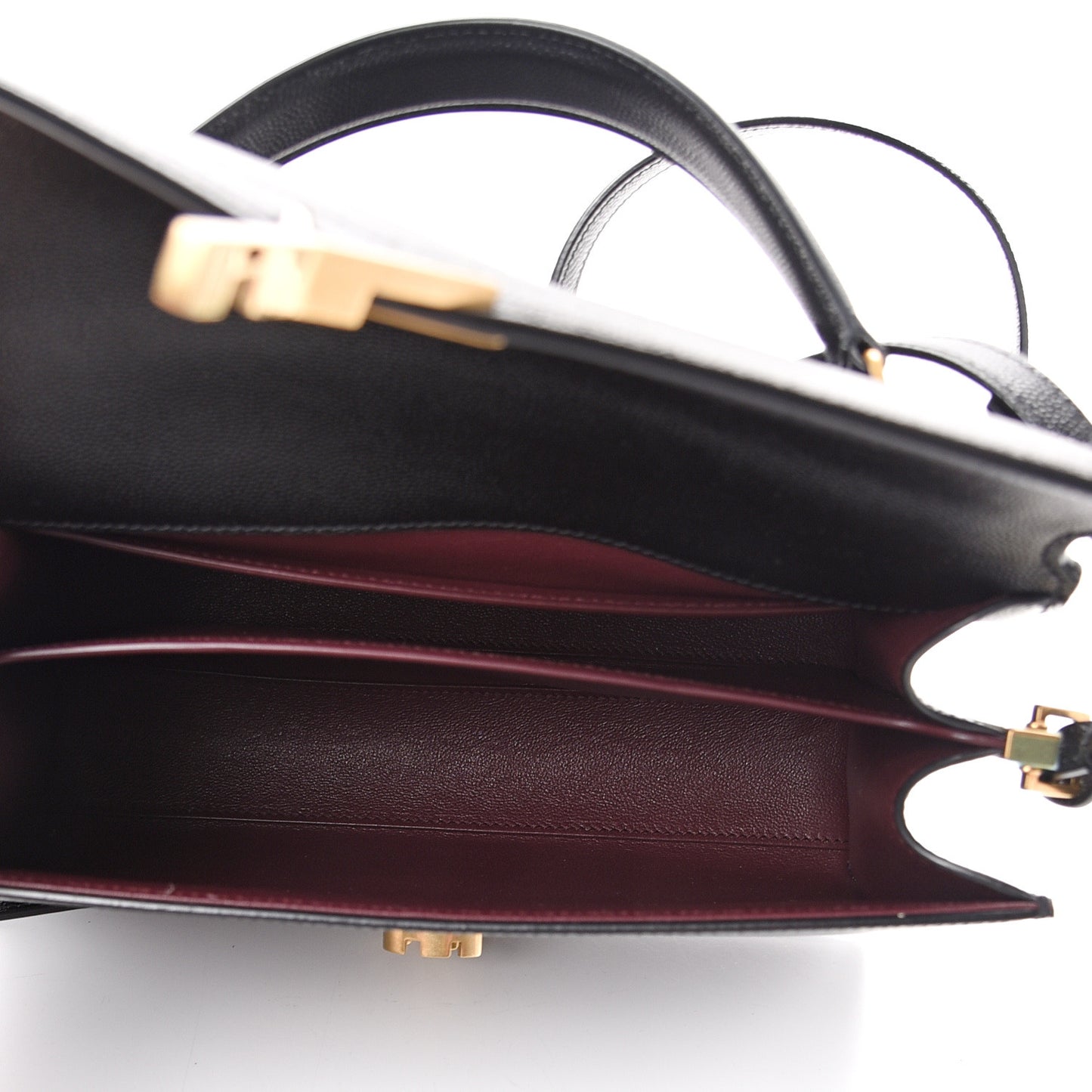 Grain de Poudre Medium Classic Monogram Cassandra Top Handle Black Rouge Legion