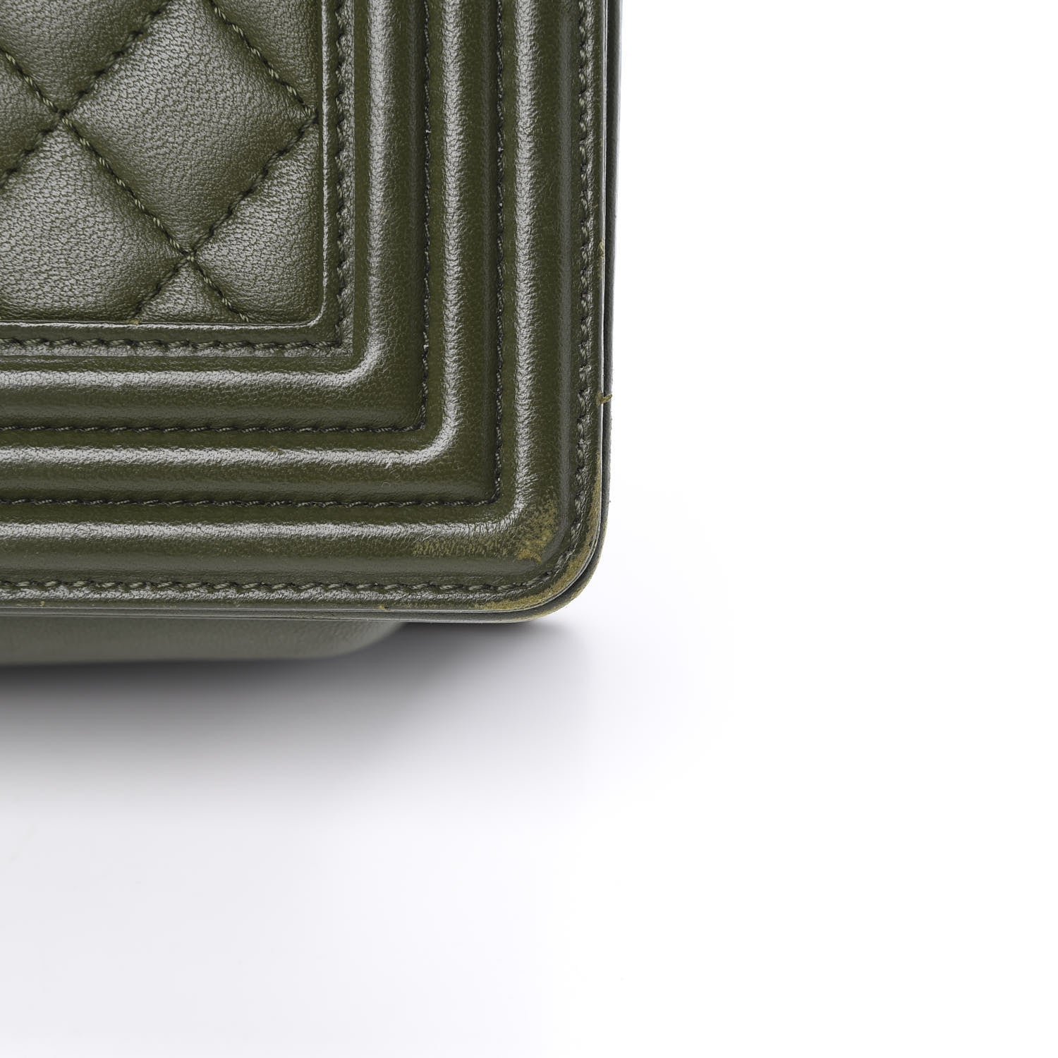 Chanel Lambskin Quilted Medium Boy Flap Khaki 19 of 19