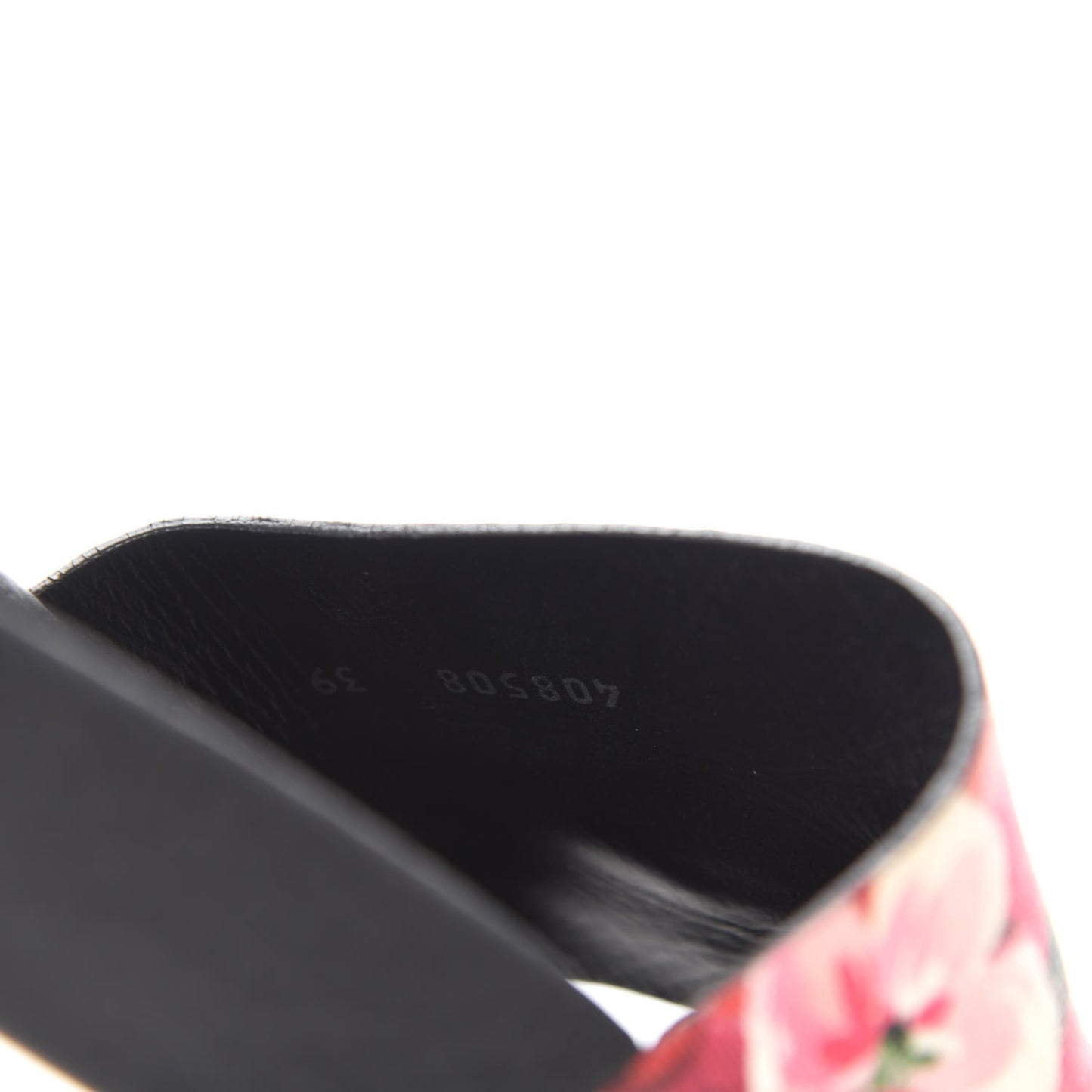 GG Supreme Monogram Blooms Slide Sandals 39 Beige Multicolor