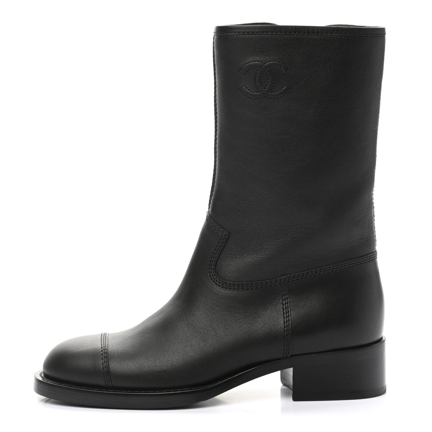 Calfskin CC Boots 37 Black