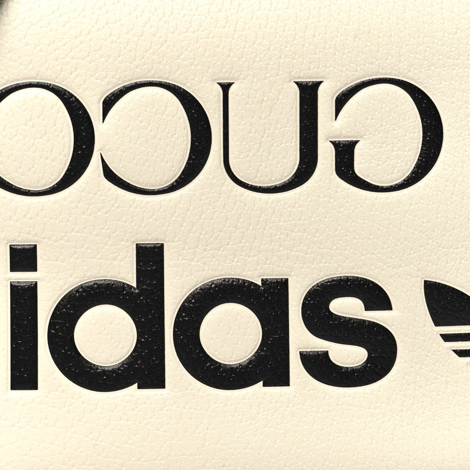 Gucci X ADIDAS Textured Dollar Calfskin Web Trefoil Logo Small Messenger Bag Off White Black 8 of 11