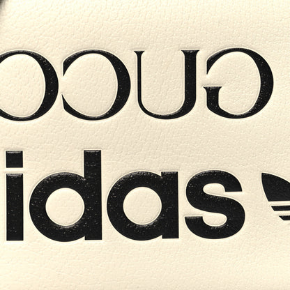 Gucci X ADIDAS Textured Dollar Calfskin Web Trefoil Logo Small Messenger Bag Off White Black 8 of 11