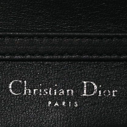 Christian Dior Metallic Patent Micro-Cannage Diorama Wallet on Chain Pouch Silver 8 of 16