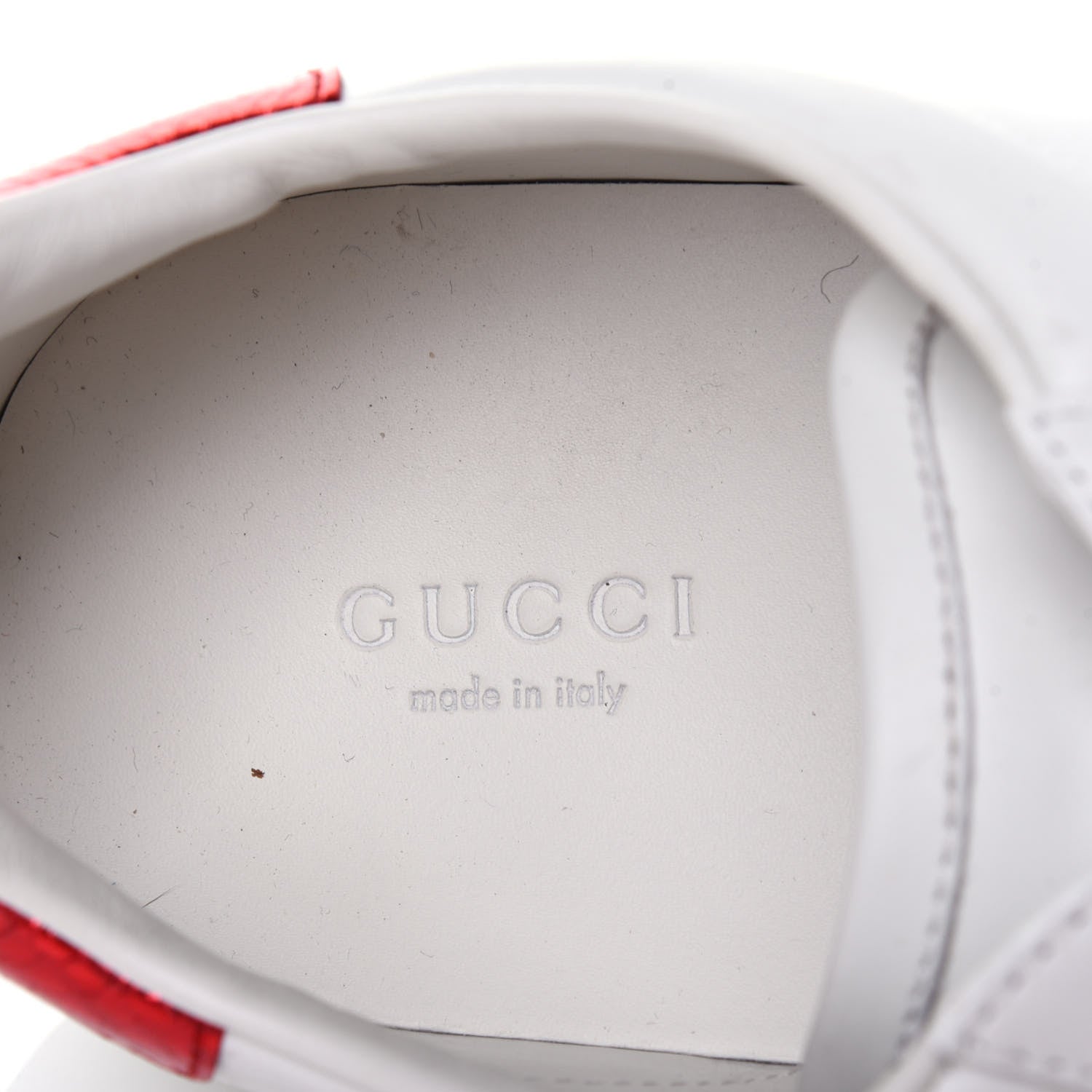 Gucci Calfskin Ayers Blind For Love Embroidered Womens Ace Sneakers 42 White 9 of 12