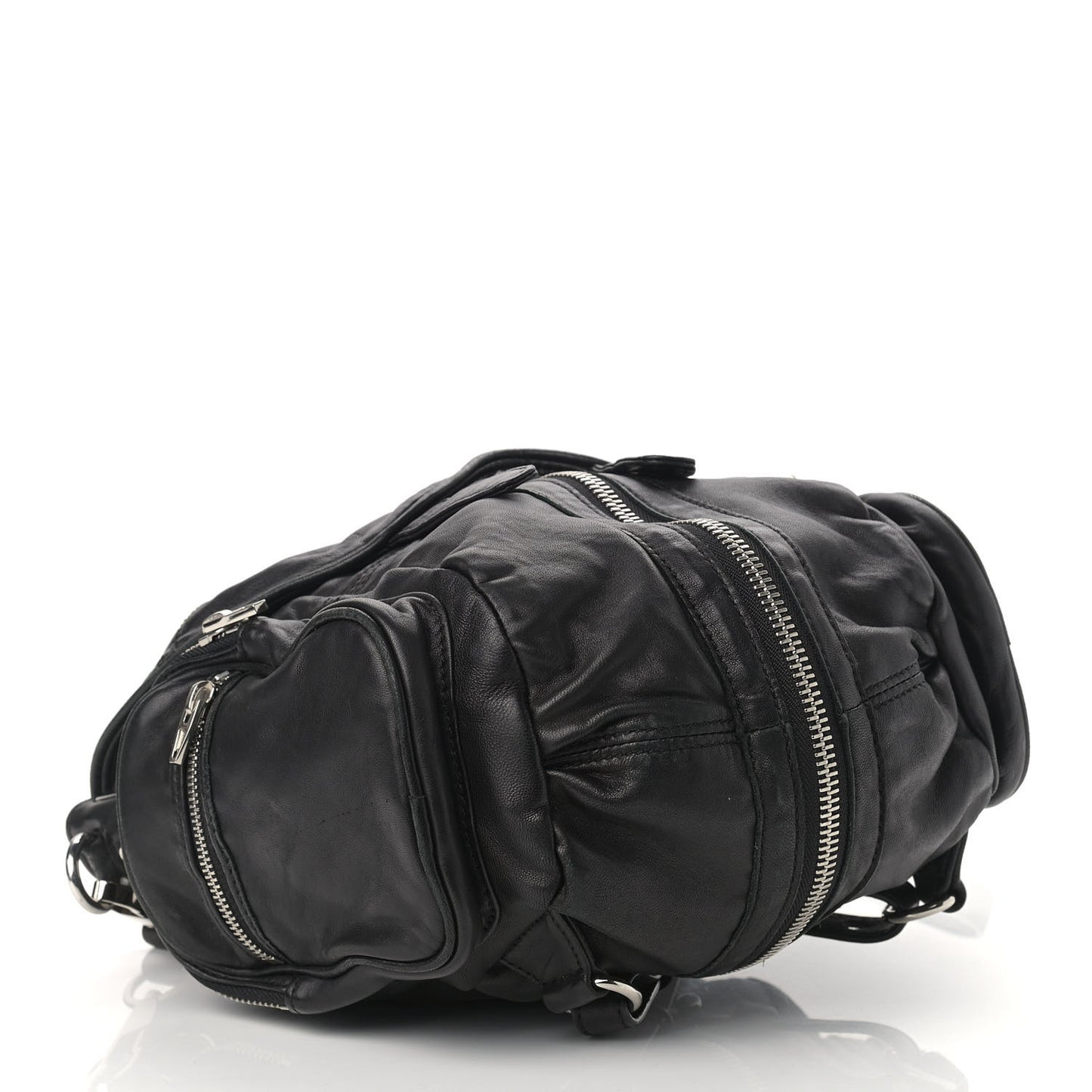Lambskin Marti Backpack Bag Washed Black Rhodium Hardware