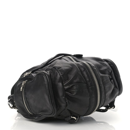 Alexander Wang Lambskin Marti Backpack Bag Washed Black Rhodium Hardware 4 of 8