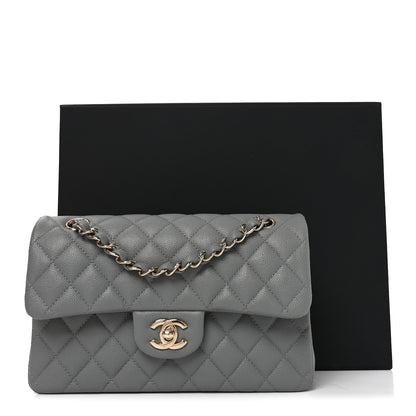 Chanel Caviar Quilted Small Double Flap Grey 11 of 11