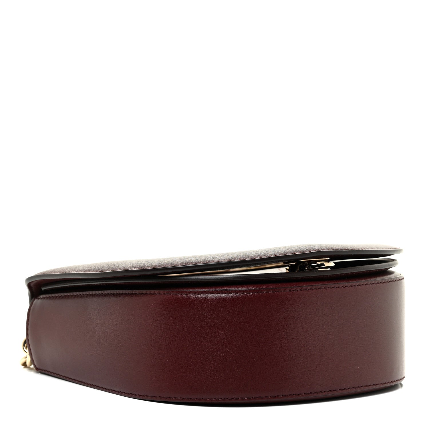 Salvatore Ferragamo Calfskin Small Vela Flap Bag Wine 3 of 17