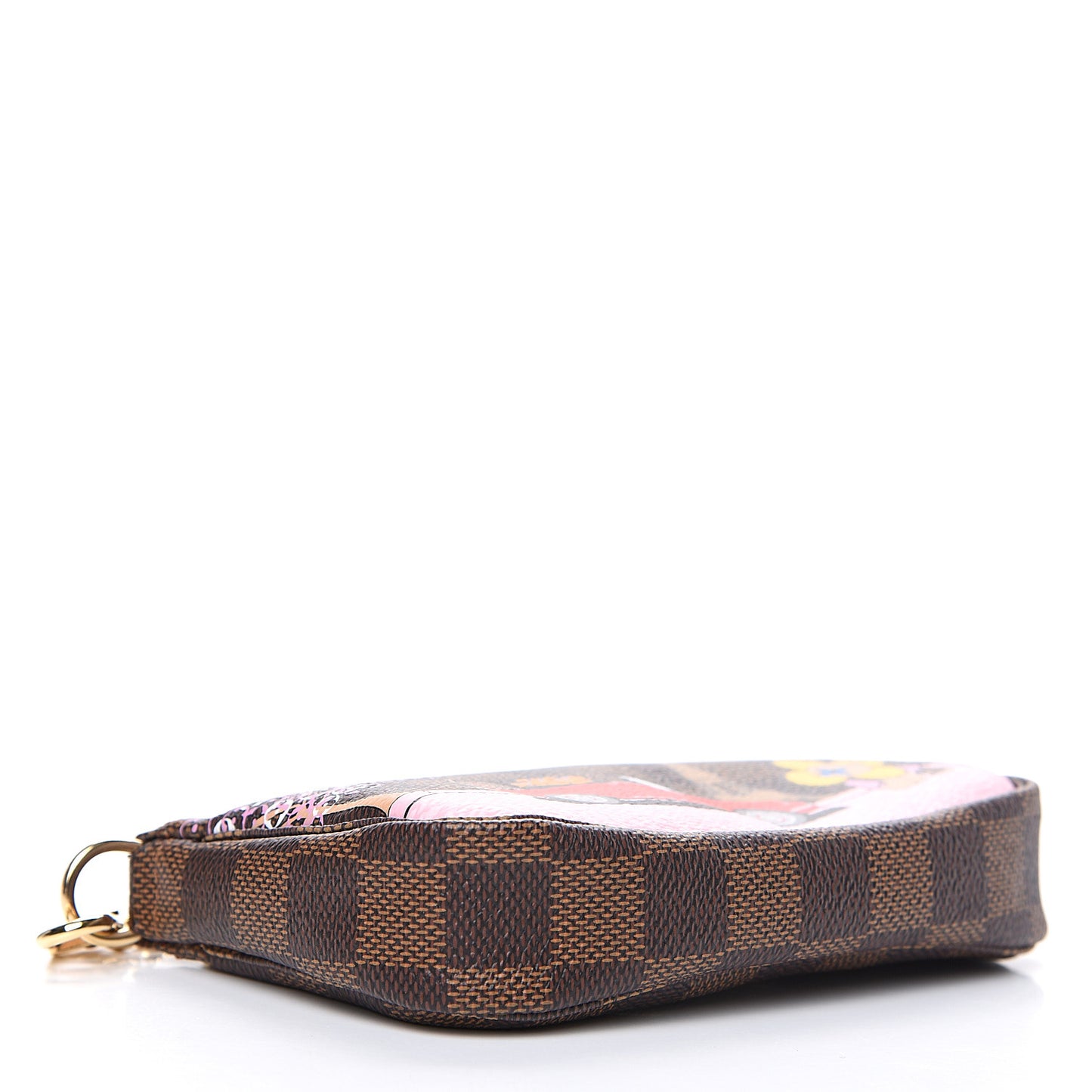 Damier Ebene 2019 Christmas Animation Mini Pochette Accessories Red