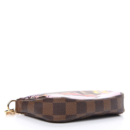 Louis Vuitton Damier Ebene 2019 Christmas Animation Mini Pochette Accessories Red 3 of 7