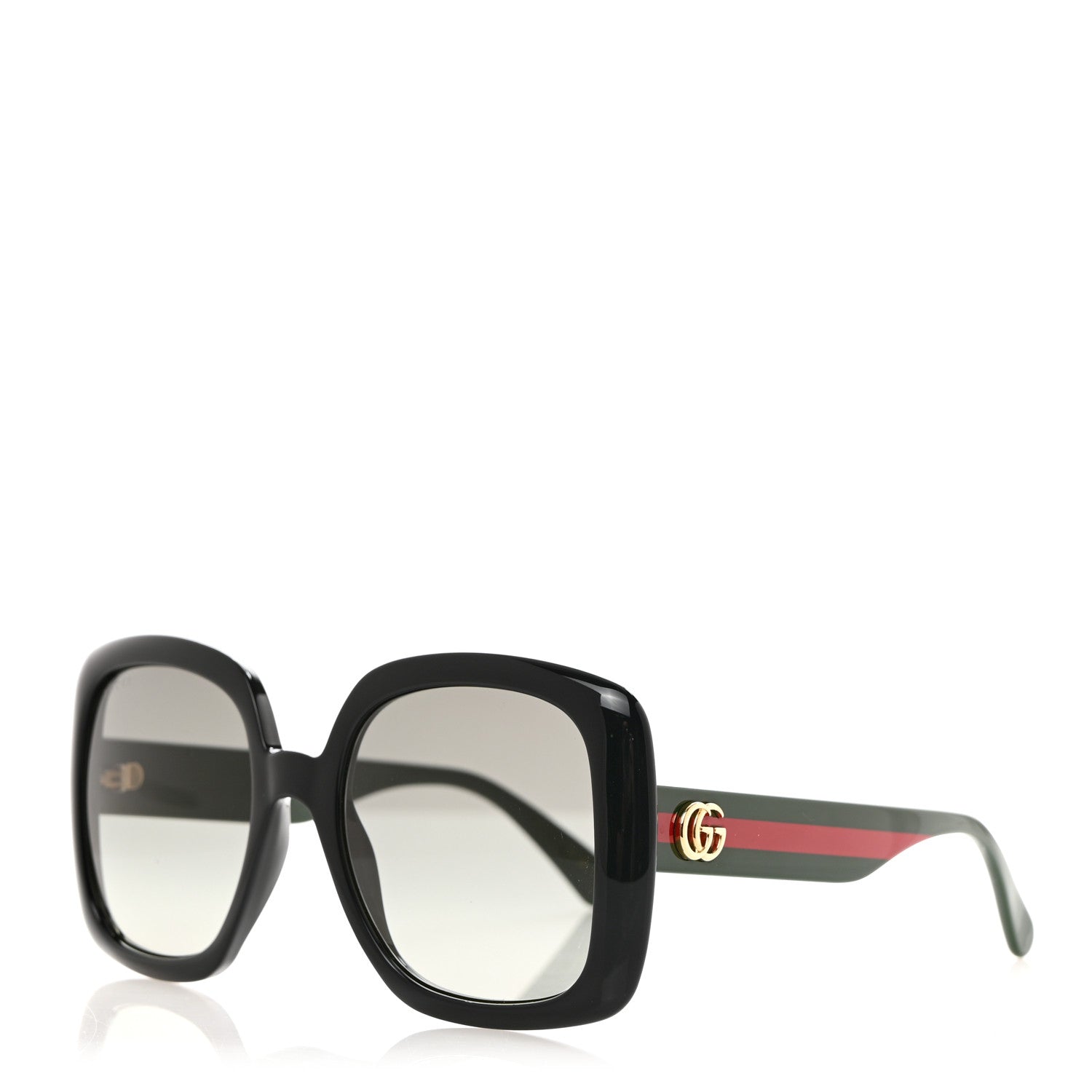Gucci Acetate Square GG Web Sunglasses GG0713S Black 1 of 8