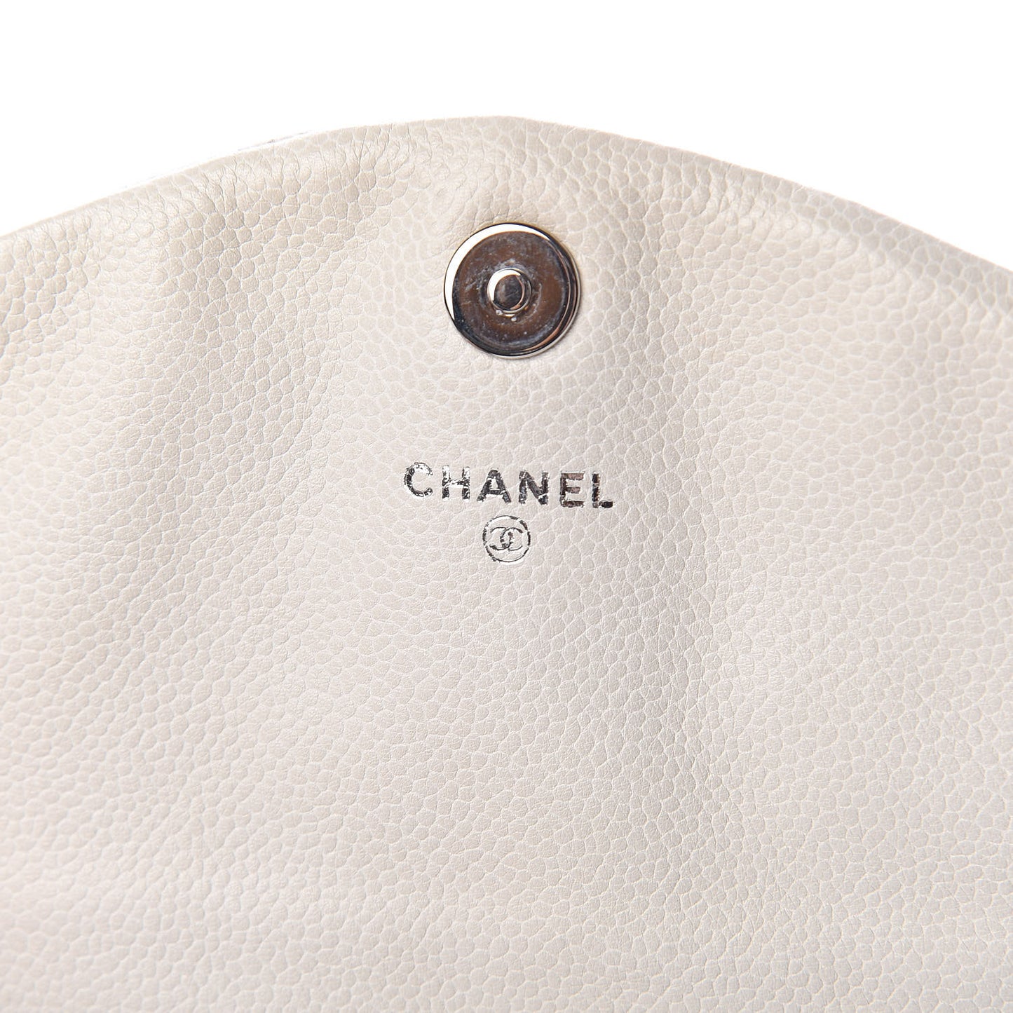 Caviar Half Moon Wallet On Chain WOC White