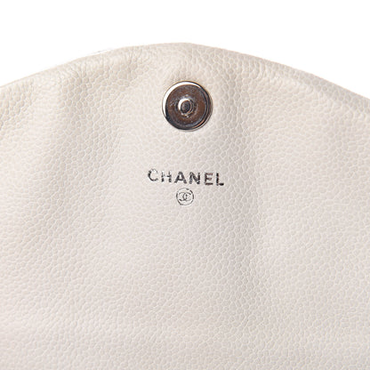 Chanel Caviar Half Moon Wallet On Chain WOC White 6 of 13