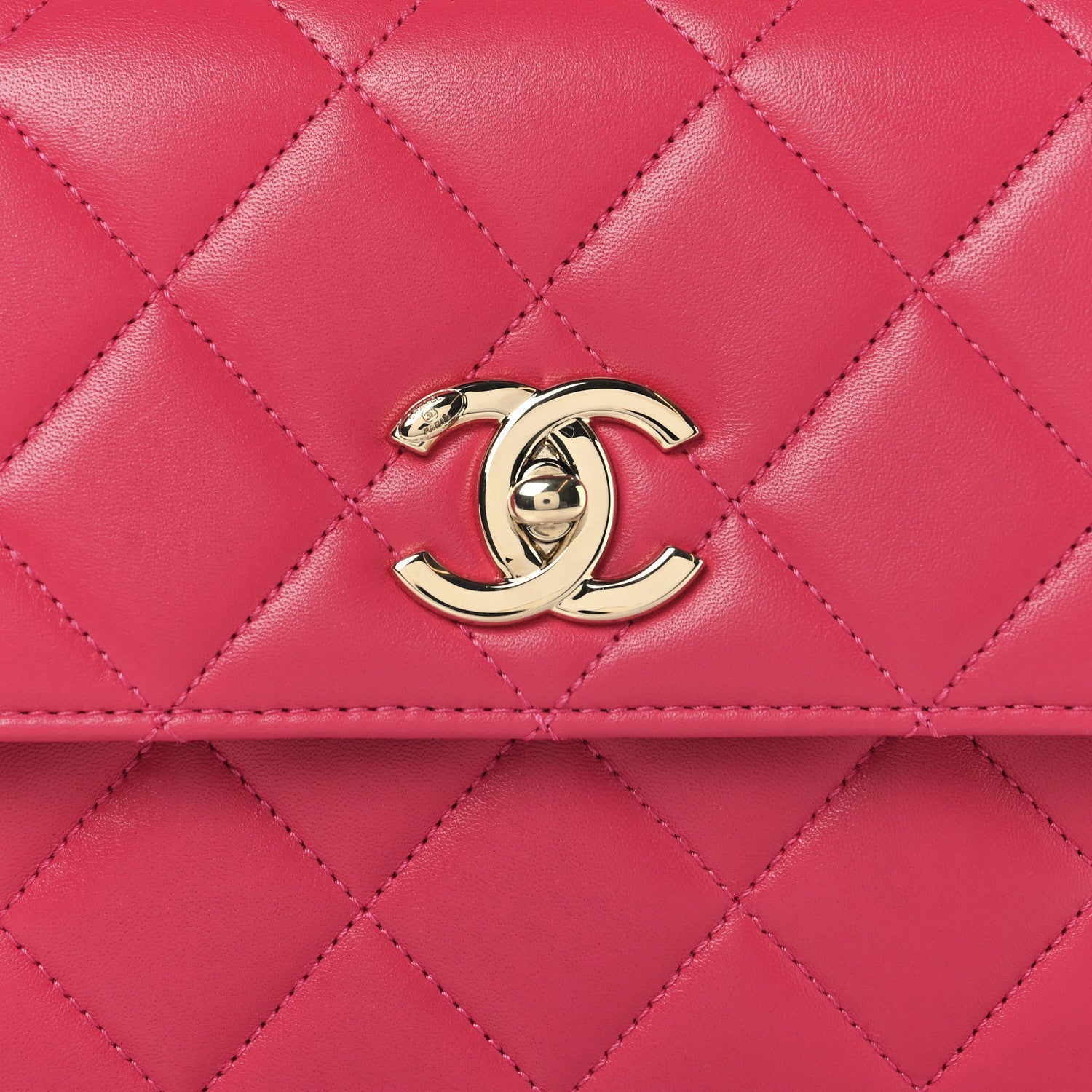 Chanel Lambskin Quilted Small Trendy CC Flap Dual Handle Bag Dark Pink 9 of 11