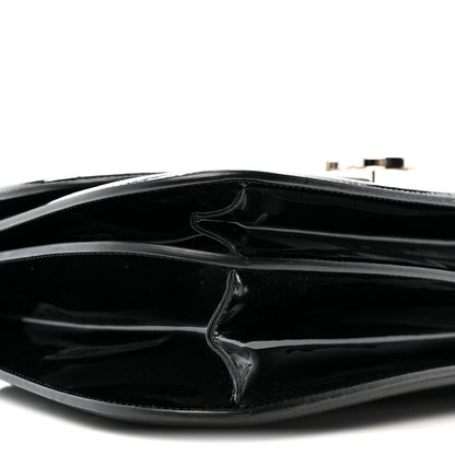 Salvatore Ferragamo Patent Jody Shoulder Bag Black 9 of 12