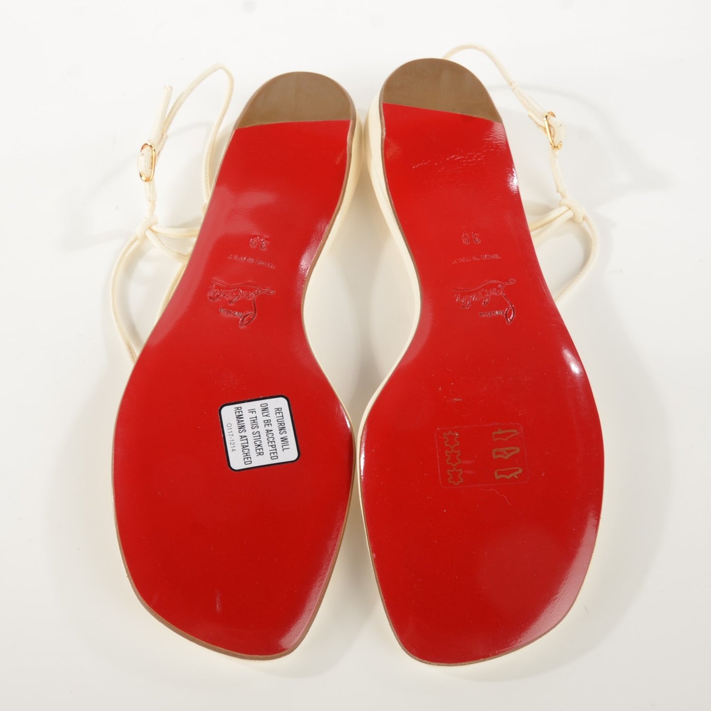 Nappa Flat Sandals 39 Off White