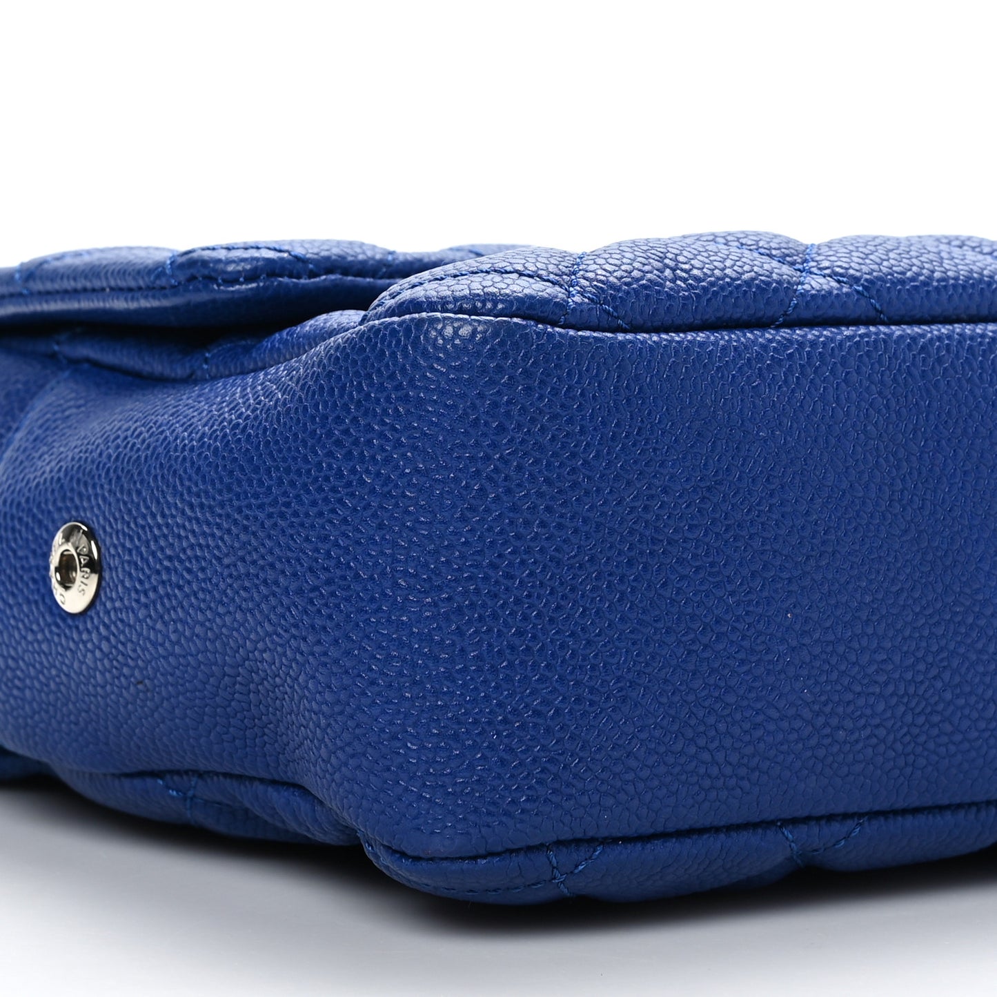 Caviar Quilted Jumbo Easy Flap Blue