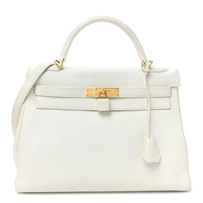 Hermes Taurillon Clemence Kelly Retourne 32 White 1 of 22