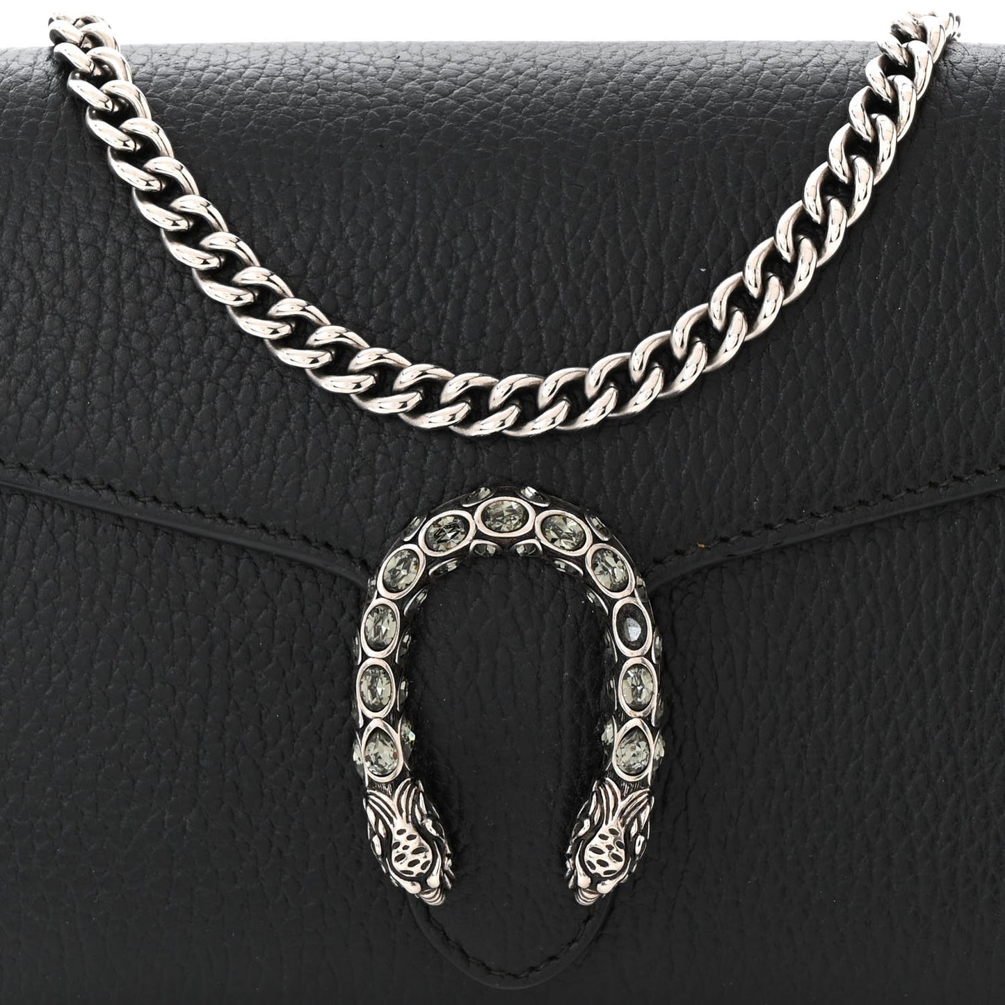 Calfskin Mini Dionysus Chain Wallet Black
