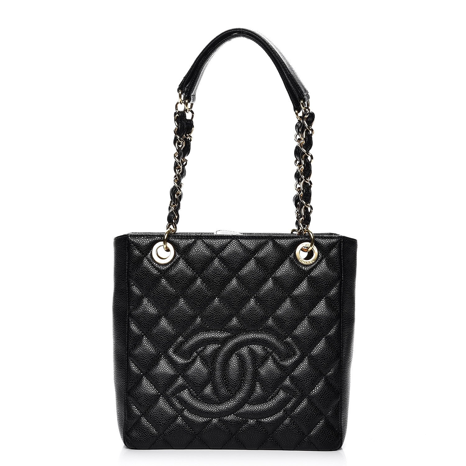 Chanel Caviar Quilted Petit Shopping Tote PST Black 1 of 7