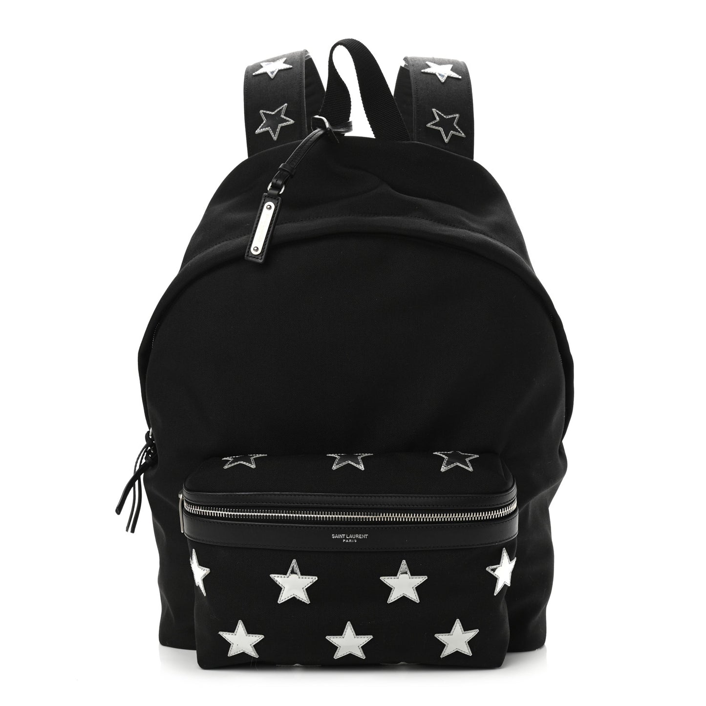 Canvas Stars Print Hunting Backpack Black Silver
