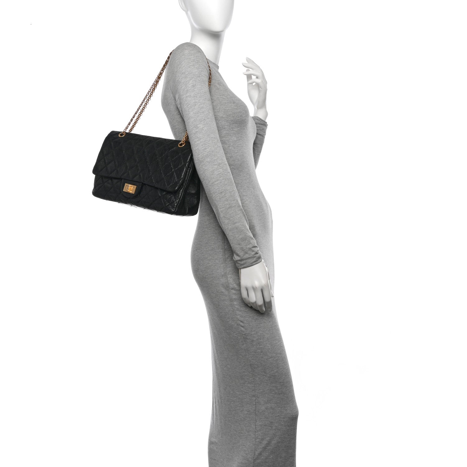 Chanel Aged Calfskin Quilted 2.55 Reissue 227 Flap Black 2 of 10