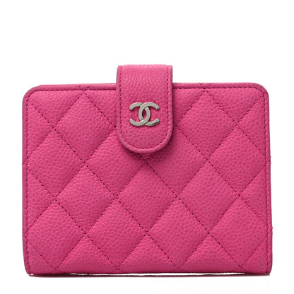 Chanel Caviar Quilted CC French Wallet Hot Pink 1 of 7