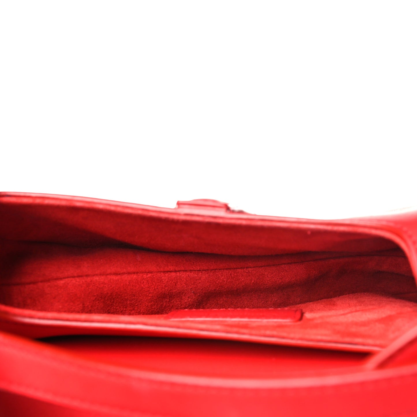 Ultra Matte Calfskin Mini Saddle Bag Red