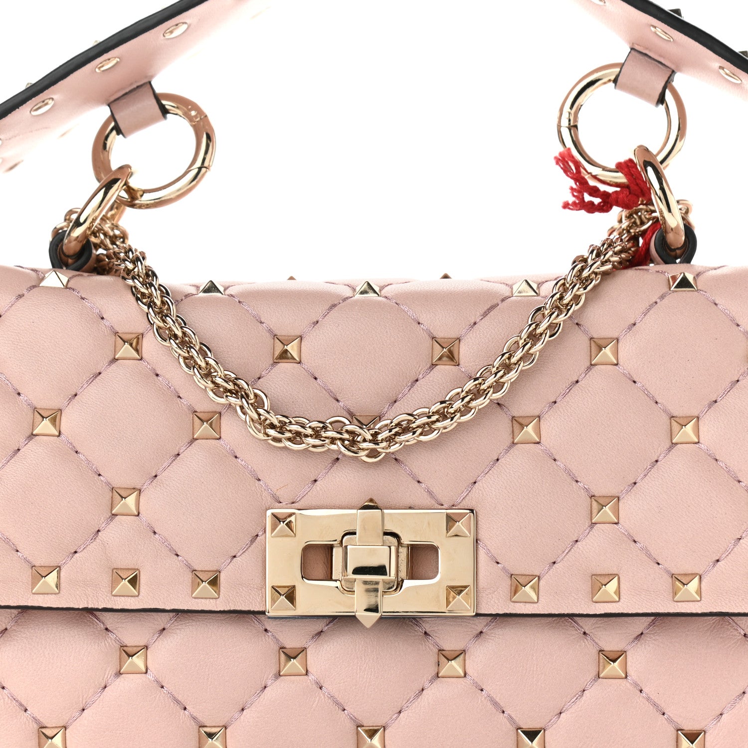 Valentino Garavani Nappa Small Rockstud Spike Shoulder Bag Water Rose 7 of 10