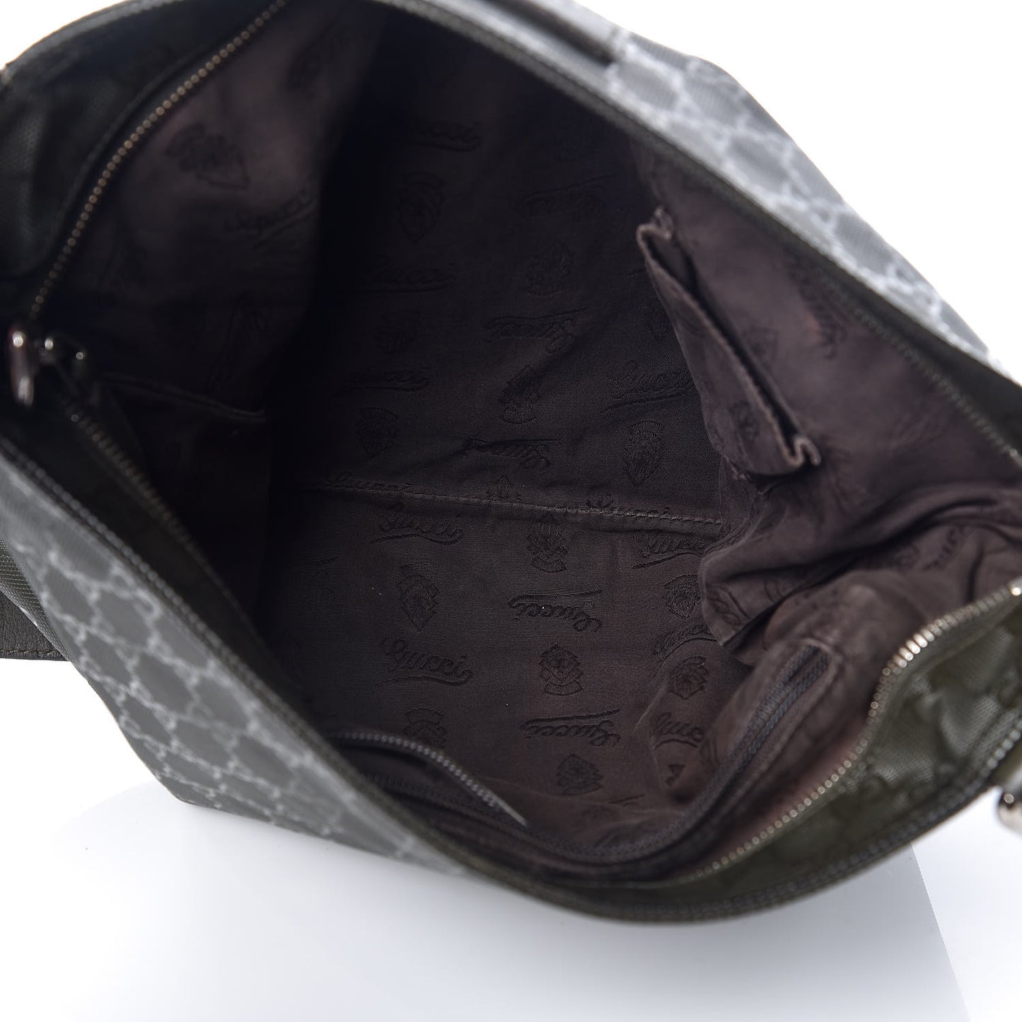 Imprime Monogram Medium Flat Messenger Bag Military