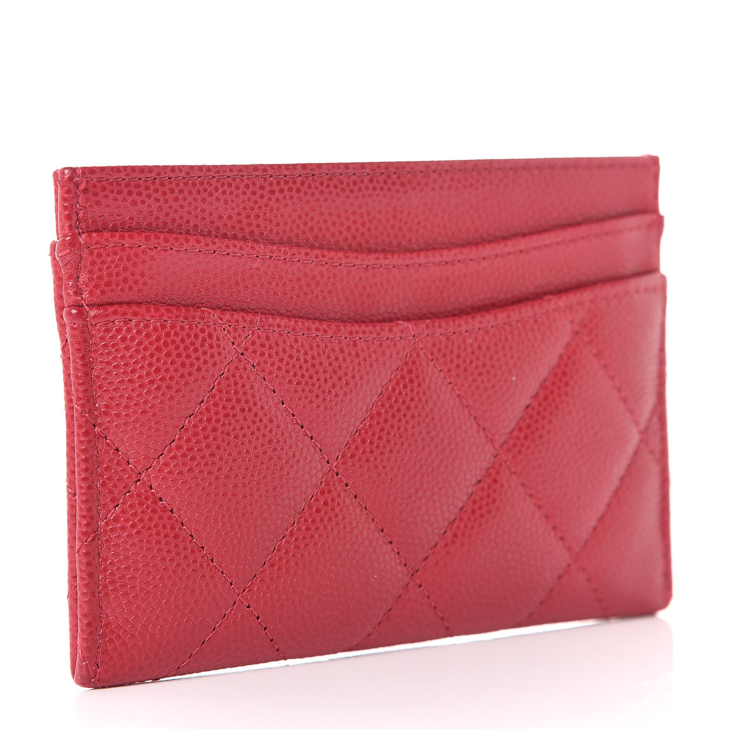 Chanel Caviar Quilted Card Holder Pink 3 of 9