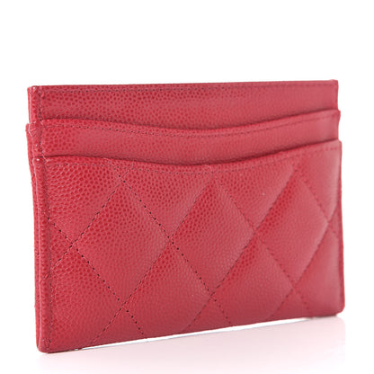 Chanel Caviar Quilted Card Holder Pink 3 of 9