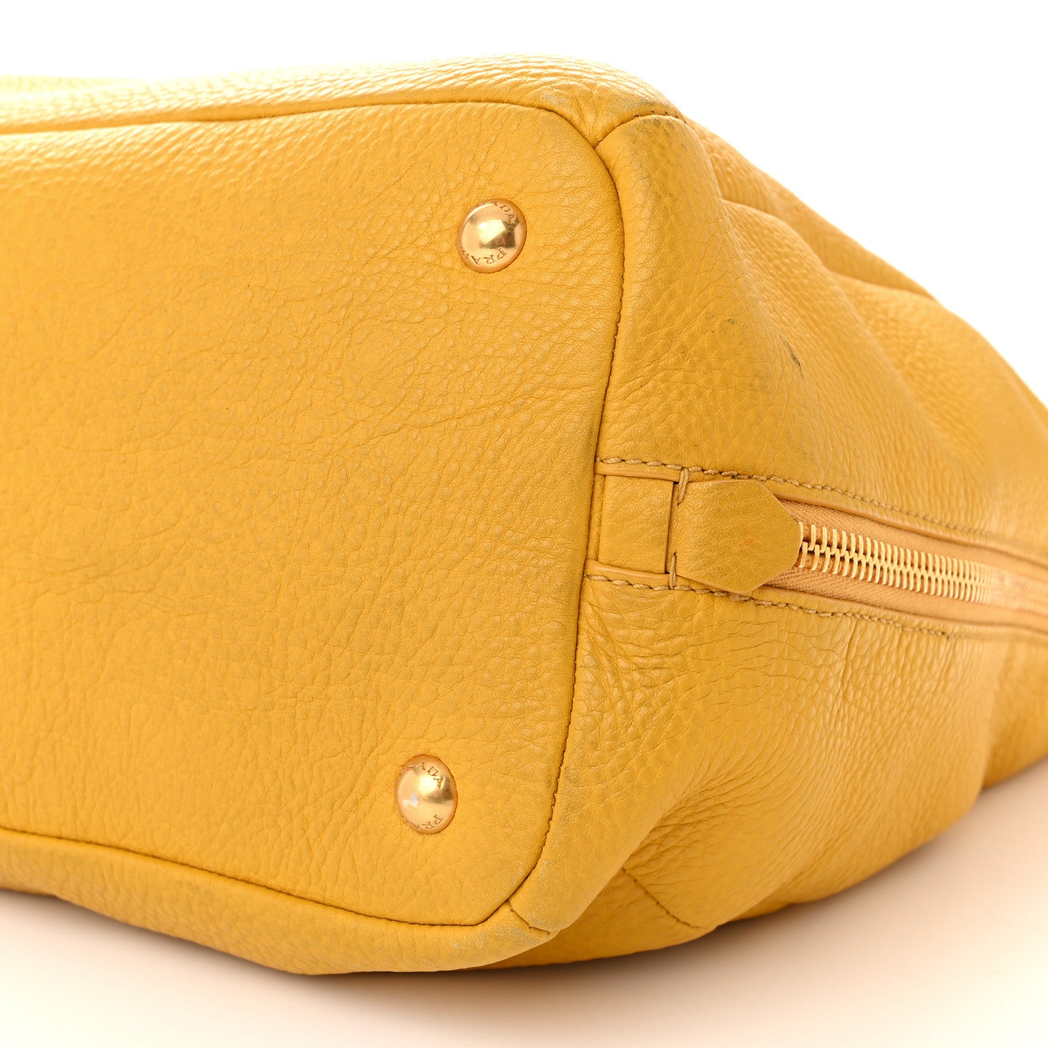 Prada Vitello Daino Side Zip Tote Mimosa 11 of 16