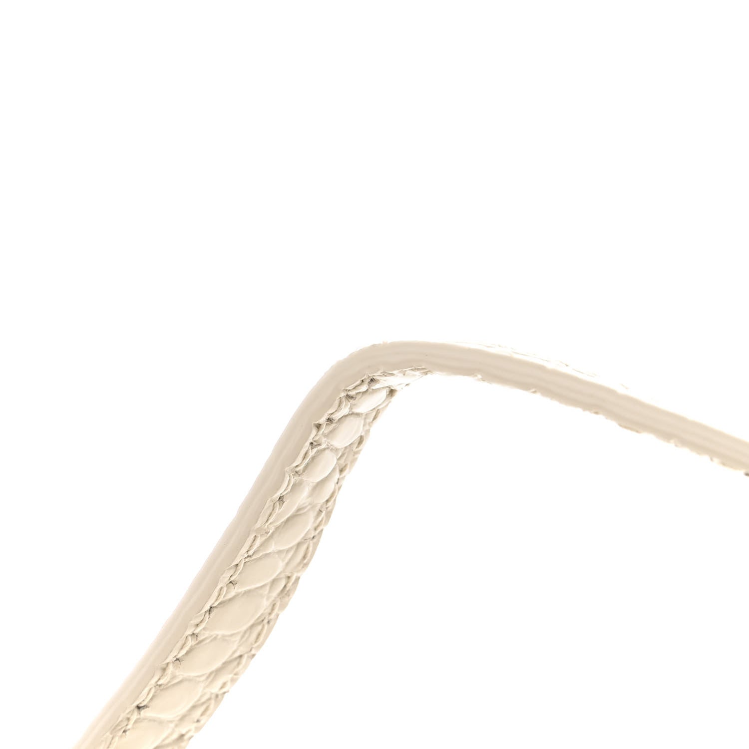Saint Laurent Crocodile Embossed Mini Classic Monogram Cassandra Top Handle Crema Soft 10 of 15