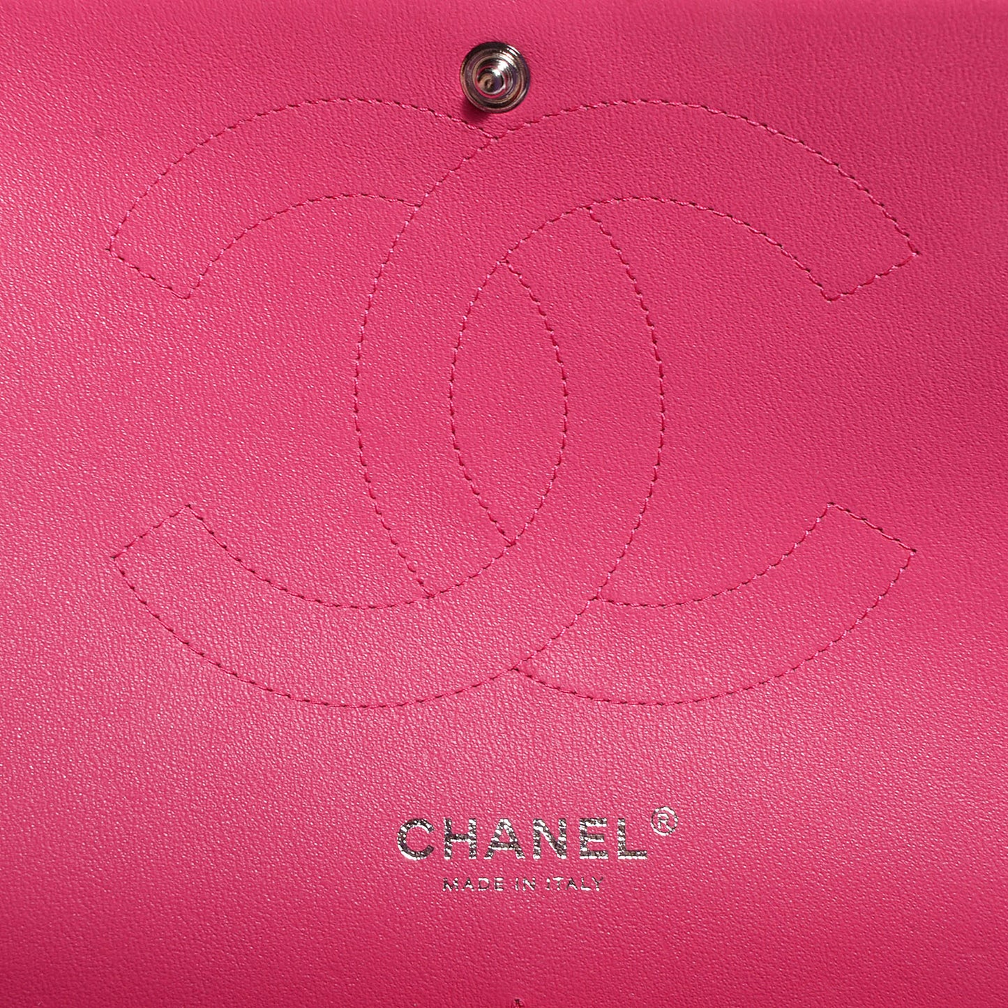 Lambskin Jumbo Double Flap Dark Pink