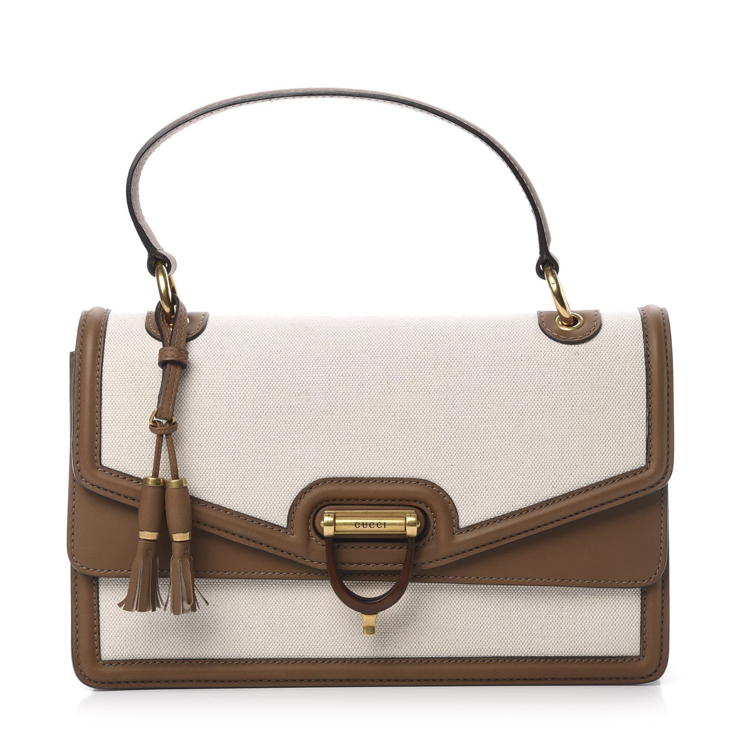 Gucci Canvas Medium Derby Bag Brown 1 of 13