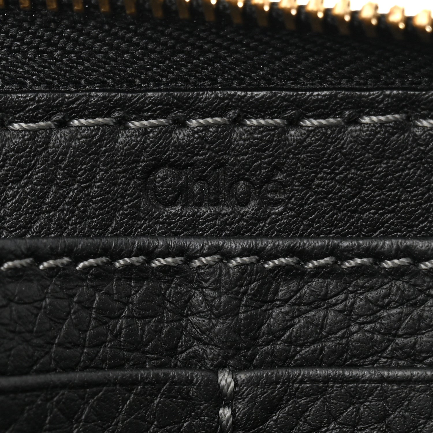 Chloe Grained Calfskin Marcie Long Zip Around Wallet Black 7 of 12