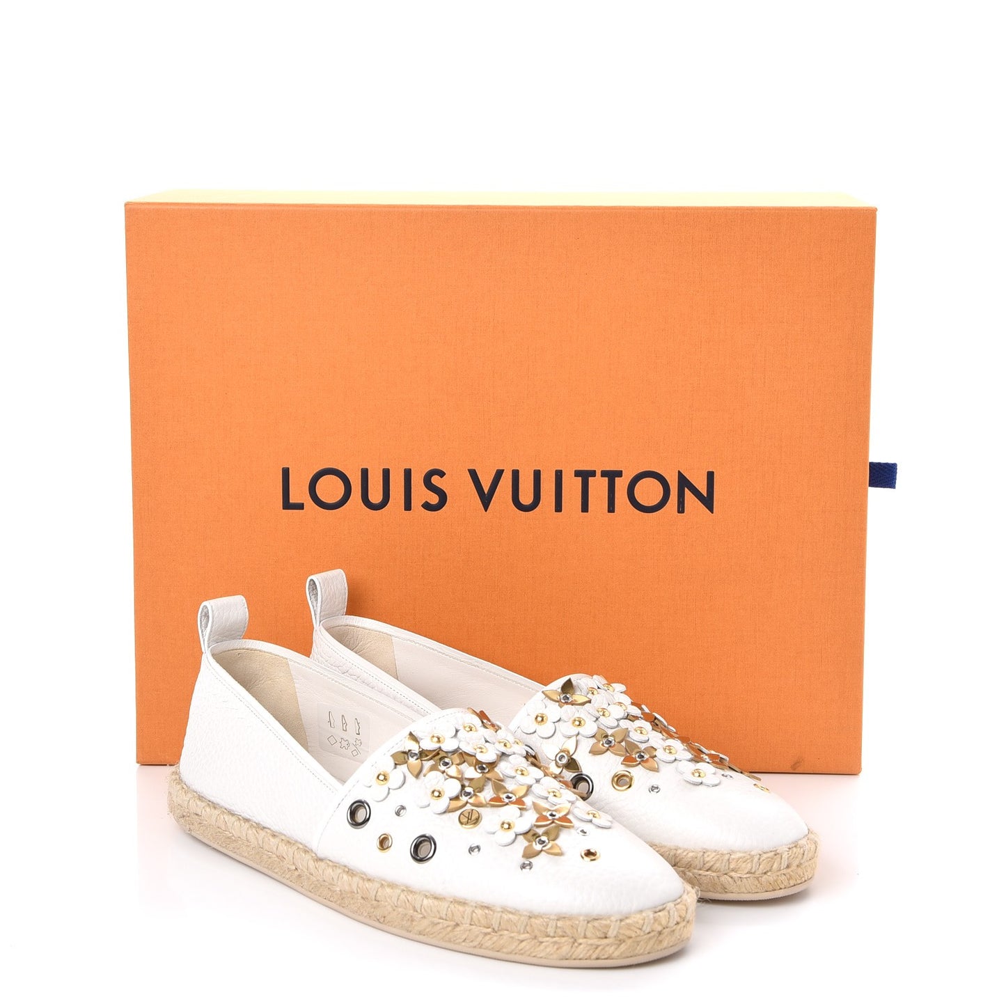 Calfskin Tropical Bloom Espadrille Flat 37.5 White
