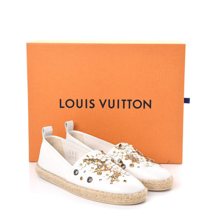 Louis Vuitton Calfskin Tropical Bloom Espadrille Flat 37.5 White 9 of 9