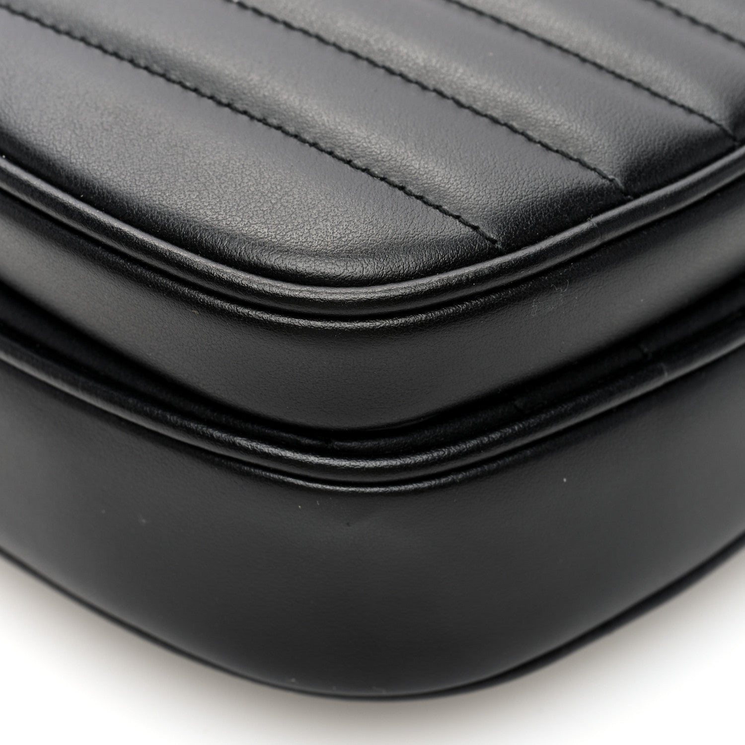 Gucci Calfskin Matelasse Diagonal Mini Interlocking G Heart Shoulder Bag Black 9 of 9