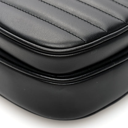 Gucci Calfskin Matelasse Diagonal Mini Interlocking G Heart Shoulder Bag Black 9 of 9