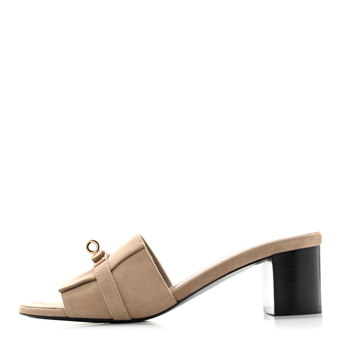 Hermes Suede Goatskin Gigi 50 Sandals 40 Beige Sable 1 of 11