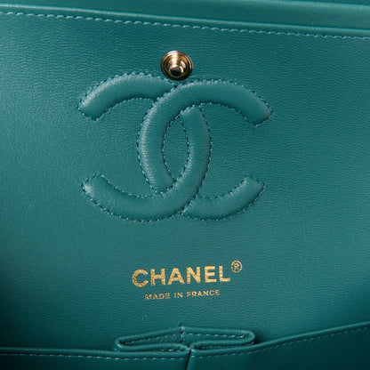 Chanel Lambskin Quilted Small Double Flap Green 6 of 11