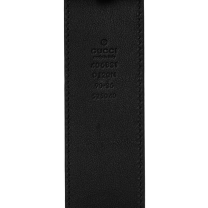 Gucci Textured Dollar Calfskin Nickel Double G 40mm Belt 90 36 Black 3 of 4