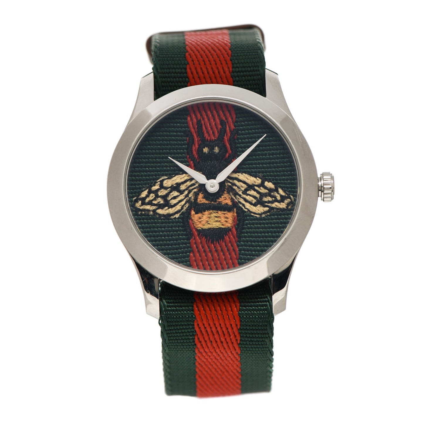 Stainless Steel Nylon 38mm Le Marche Des Merveilles Bee Quartz Watch Green