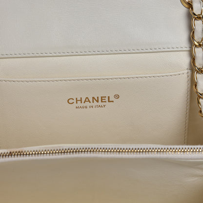 Chanel Calfskin Stitched Thin City Flap White 8 of 18