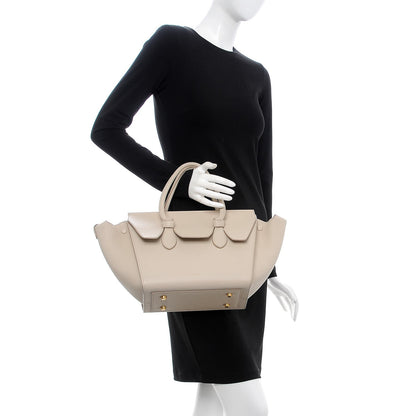 Celine Crisped Calfskin Mini Tie Knot Tote Chalk 2 of 13